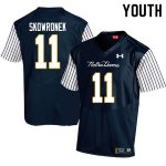 Notre Dame Fighting Irish Youth Ben Skowronek #11 Navy Under Armour Alternate Authentic Stitched College NCAA Football Jersey WVM1199PS